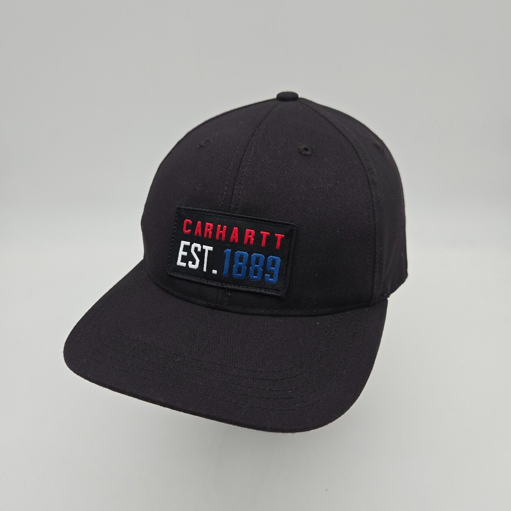 Carhartt Strapback Hat Baseball Cap Black Patch Logo Lightweight OSFA